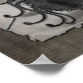 Gothic Voodoo Doll Folk Art Poster (Ecke)