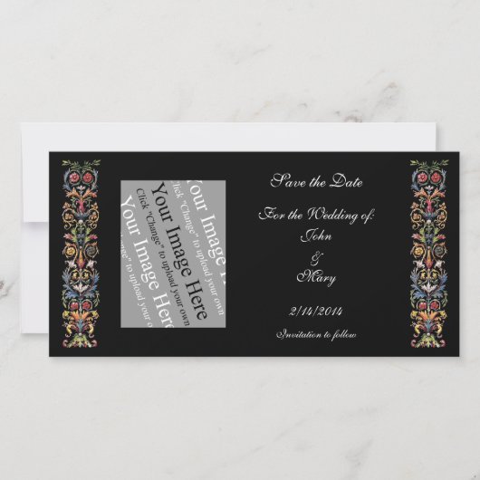 Gothic-Vorlagentemplate für benutzerdefinierte Fot Save The Date (Vorderseite)