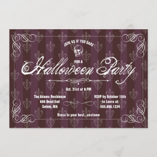 Gothic Wallpaper Halloween-Party Einladung