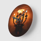 Gothic-Wandleuchte  Runde Wanduhr (Winkel)