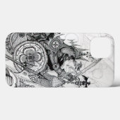 GOTHIC WARRIORS Schwarz-weiße Fantasie Case-Mate iPhone Hülle (Rückseite (Horizontal))