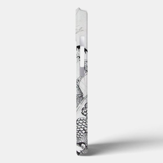 GOTHIC WARRIORS Schwarz-weiße Fantasie Case-Mate iPhone Hülle (Rückseite / Links)