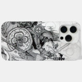 GOTHIC WARRIORS Schwarz-weiße Fantasie Case-Mate iPhone Hülle (Rückseite (Horizontal))