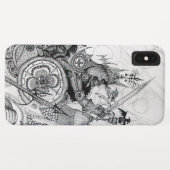 GOTHIC WARRIORS Schwarz-weiße Fantasie Case-Mate iPhone Hülle (Rückseite (Horizontal))