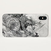 GOTHIC WARRIORS Schwarz-weiße Fantasie Case-Mate iPhone Hülle (Rückseite (Horizontal))