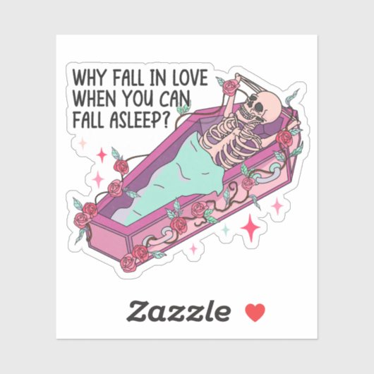 Gothic warum in der Liebe fallen, wenn Sie schlafe Aufkleber (Blatt)