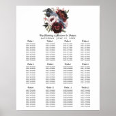 Gothic Watercolor Raven Wedding Seating Chart Poster (Vorne)