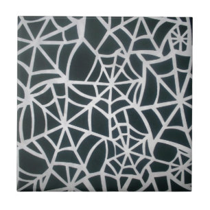Gothic Web Velocity Bold Black and White Designer Fliese