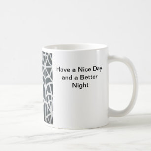 Gothic Web Velocity Bold Black and White Designer Kaffeetasse