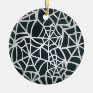 Gothic Web Velocity Bold Black and White Designer Keramikornament