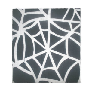 Gothic Web Velocity Bold Black White Spinnennetz D Notizblock