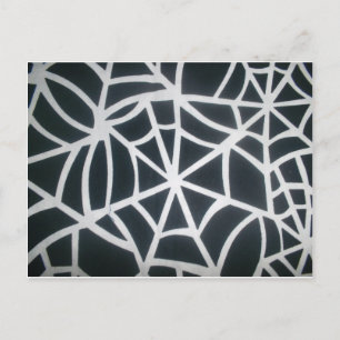 Gothic Web Velocity Bold Black White Spinnennetz D Postkarte