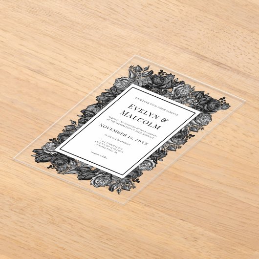 Gothic Wedding Acryleinladungen (Ablage )