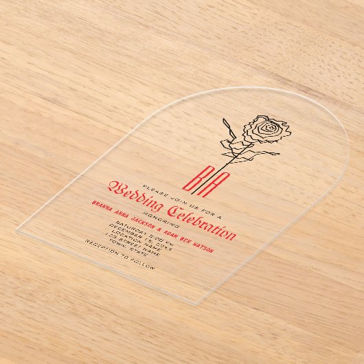 Gothic Wedding Acrylic Einladungen (Ablage )