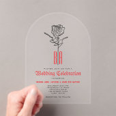 Gothic Wedding Acrylic Einladungen (Insitu (Handheld))