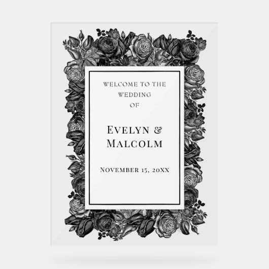 Gothic Wedding Acrylschild (Vorderseite)