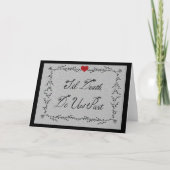 Gothic Wedding Anniversary Valentine Til Death Dankeskarte (Vorderseite)