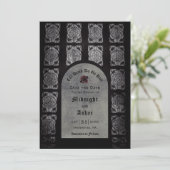 Gothic Wedding Arch Save the Date (Stehend Vorderseite)