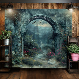 Gothic Wedding Arch Wall Hanging Selfie Station Wandteppich