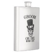 Gothic Wedding Bachelor Party Groom Custom Skull Flachmann (Rechts)