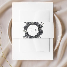 Gothic Wedding Black Flowers Einladung Bly Band