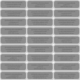 Gothic Wedding Black on Gray Gastadresse Aufkleber