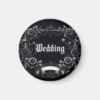 Gothic Wedding Car Magnet