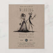 Gothic Wedding Cartoon Bride Groom Handgezeichnet (Vorderseite)