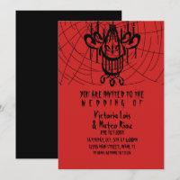 Gothic Wedding Chandelier Spider Red Black