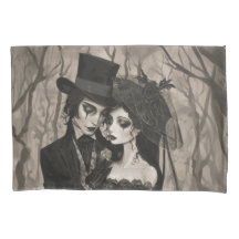 Gothic Wedding Couple Bedding