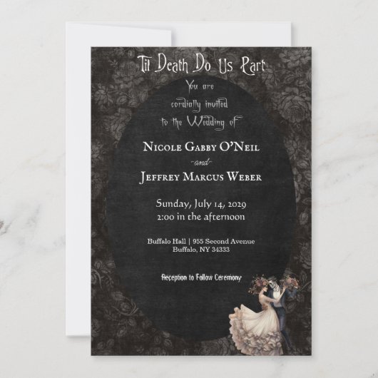 Gothic Wedding Dark Wedding Einladung (Vorderseite)