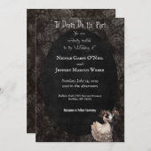 Gothic Wedding Dark Wedding Einladung (Vorne/Hinten)