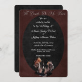 Gothic Wedding Dark Wedding Einladung (Vorne/Hinten)
