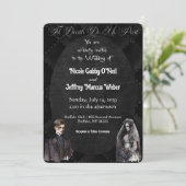 Gothic Wedding Dark Wedding Einladung (Stehend Vorderseite)