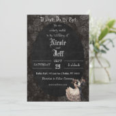 Gothic Wedding Dark Wedding Einladung (Stehend Vorderseite)