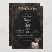 Gothic Wedding Dark Wedding Einladung (Vorne/Hinten)