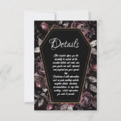 Gothic Wedding Details Black Coffin Umschließkarte Einladung (Vorderseite)