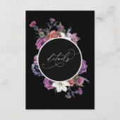 Gothic Wedding Details Info Card N100 Begleitkarte (Vorderseite)