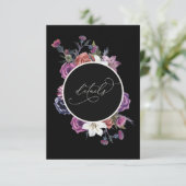 Gothic Wedding Details Info Card N100 Begleitkarte (Stehend Vorderseite)