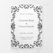 Gothic Wedding Dreifach-gefaltete Programmkarte (Cover)