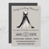 Gothic Wedding Dress Brautparty Einladung (Vorne/Hinten)