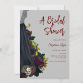 Gothic Wedding Dress Bridal Dusche Einladung (Vorderseite)