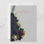 Gothic Wedding Dress Bridal Dusche Einladung (Rückseite)