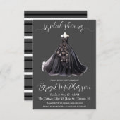 Gothic Wedding Dress, Bridal Gown, Brautparty Einladung (Vorne/Hinten)