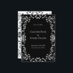 Gothic Wedding Einladung<br><div class="desc">Unser schönes,  wirbelfarbenes Design verleiht dieser lila und schwarz-gotischen Hochzeitskollektion ein modernes Element. Ideal für eine dunkle Hochzeit oder Halloween-Affäre.</div>