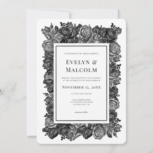 Gothic Wedding Einladung (Vorderseite)