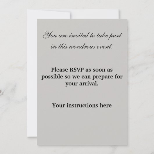 Gothic Wedding Einladung Crow Hexe Goth Black (Rückseite)