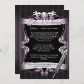 Gothic Wedding Einladung - Kommission (Vorne/Hinten)