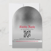 Gothic Wedding Einladung mit QR Code (Rückseite)