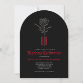 Gothic Wedding Einladung mit QR Code (Vorderseite)